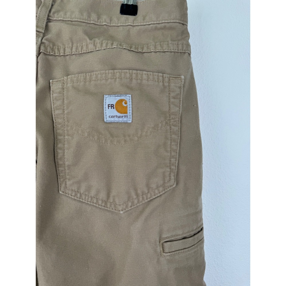 Carhartt FR Work Pants Mens 30x34 Tan Excellent Flame Resistant Loose Fit GKN - Picture 4 of 8